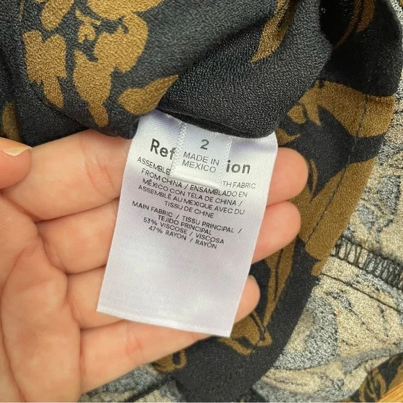 Reformation Blue and Brown Long Sleeve Floral Top - Picture 10 of 14